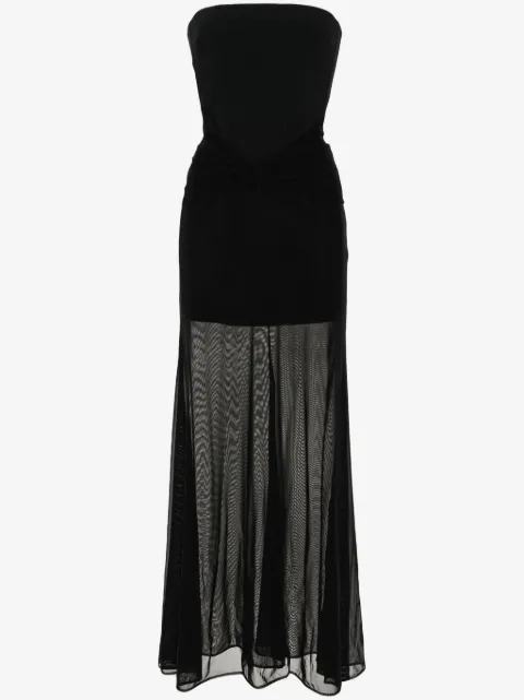David Koma panelled strapless gown