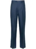 ETRO tapered linen-blend trousers - Blue