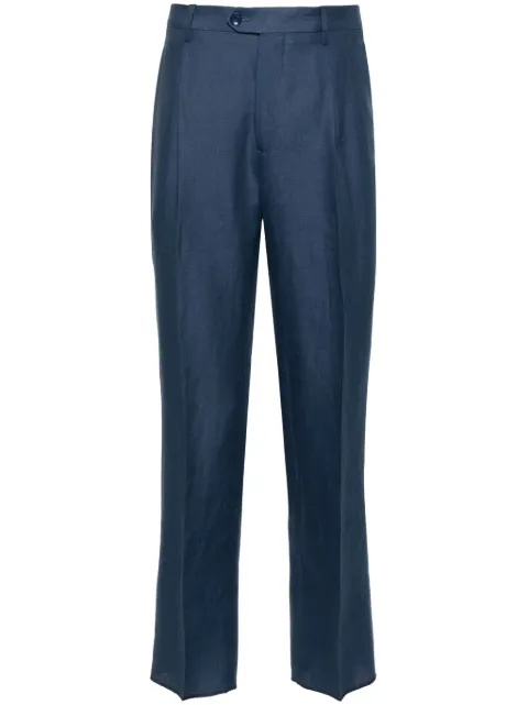 ETRO tapered linen-blend trousers