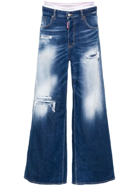 Dsquared2 low-rise wide-leg jeans