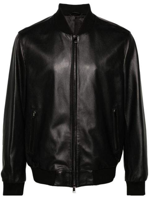 Brioni perforated leather jacket