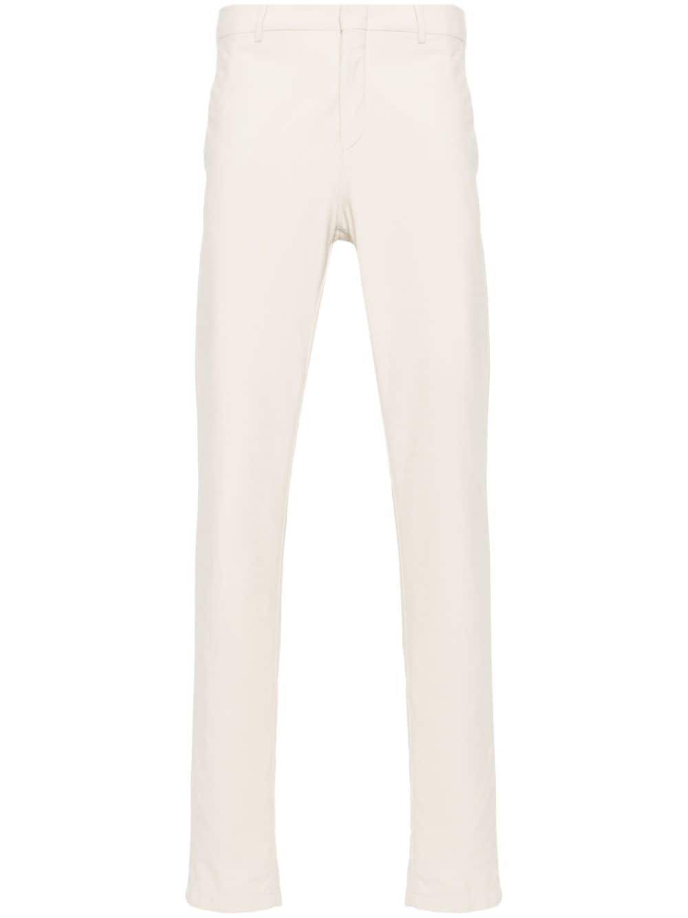 Eleventy Poplin Cotton-blend Trousers In Neutrals