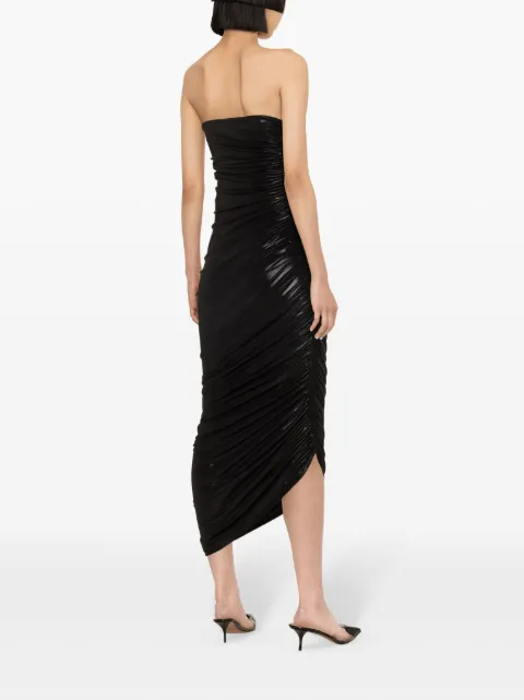 Norma Kamali Diana shirred midi dress ST4233LMB33001 - 3