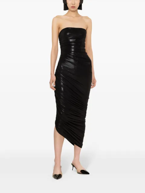 Norma Kamali Diana shirred midi dress ST4233LMB33001 - 1