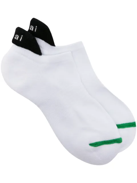 sacai logo-embroidered ankle socks