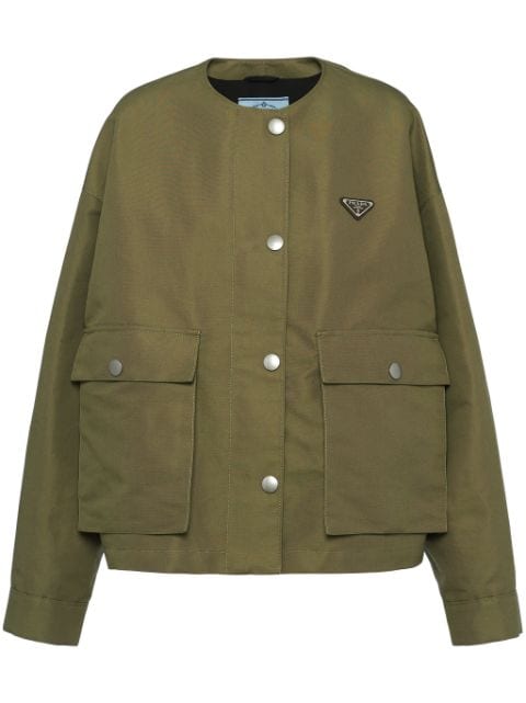 Prada triangle-logo canvas blouson jacket