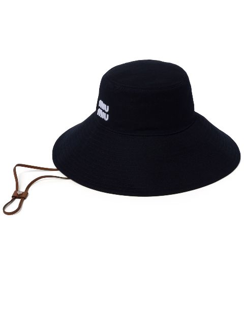 Miu Miu Drill logo-embroidered hat 