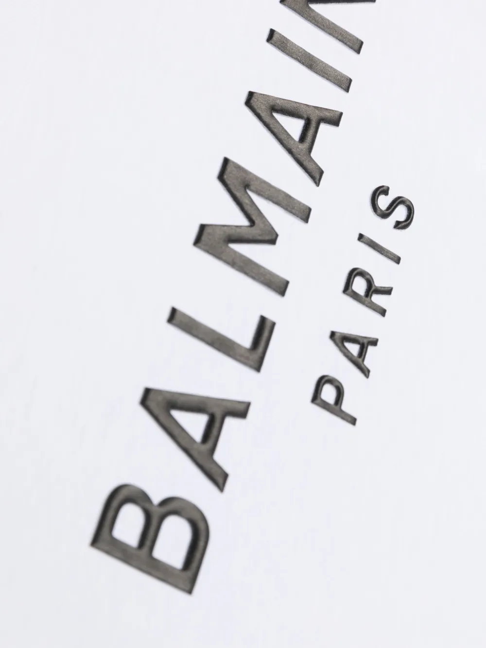 Shop Balmain Logo-appliqué Cotton T-shirt In White