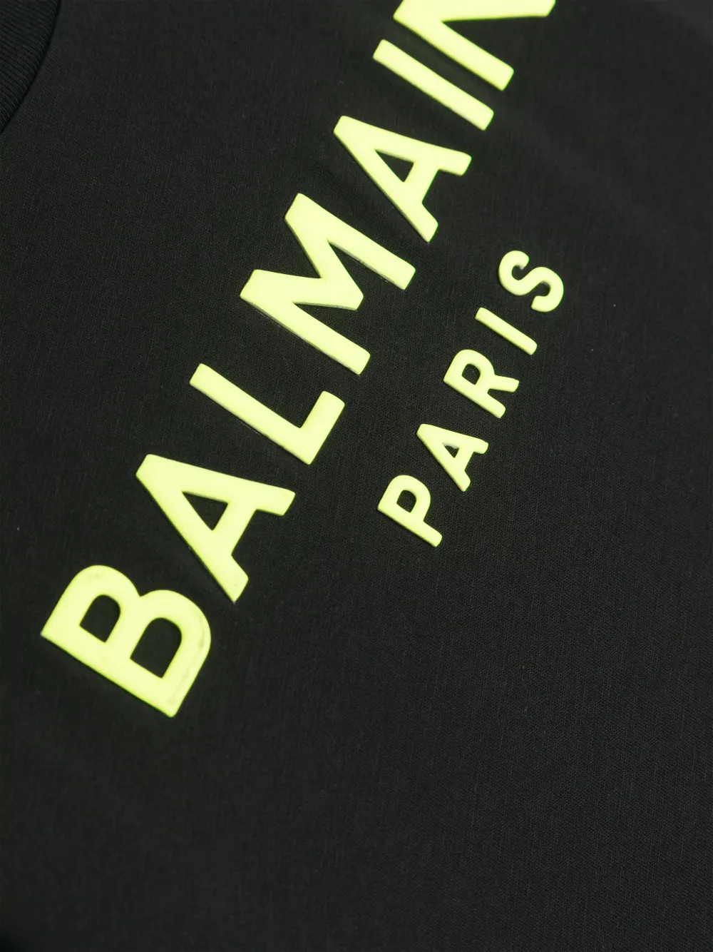 Balmain Kids Katoenen T-shirt met logopatch Zwart