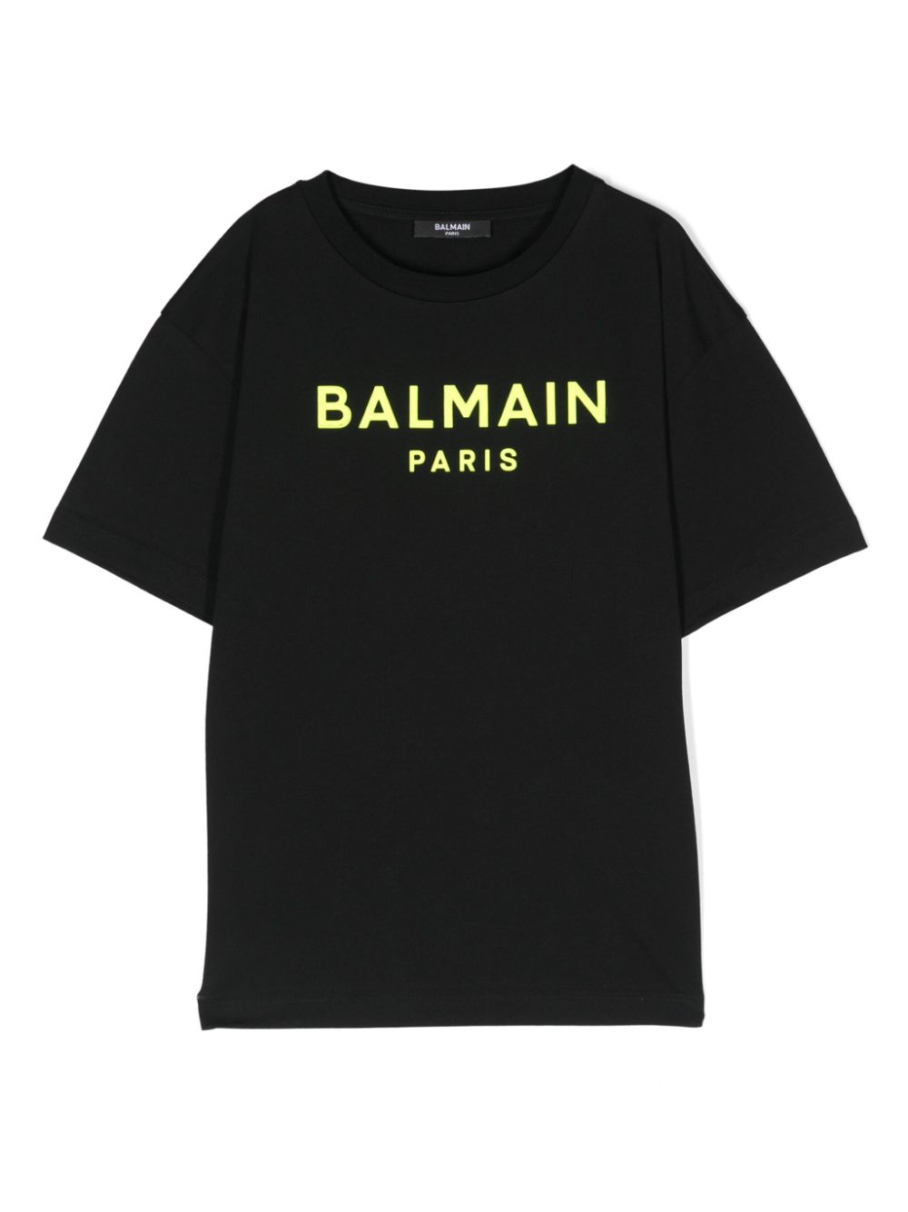 Balmain Kids Katoenen T-shirt met logopatch Zwart