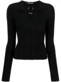 Roberto Cavalli cut-out knit top - Black