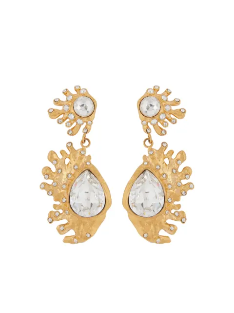 Oscar de la Renta Cactus crystal-embellished earrings