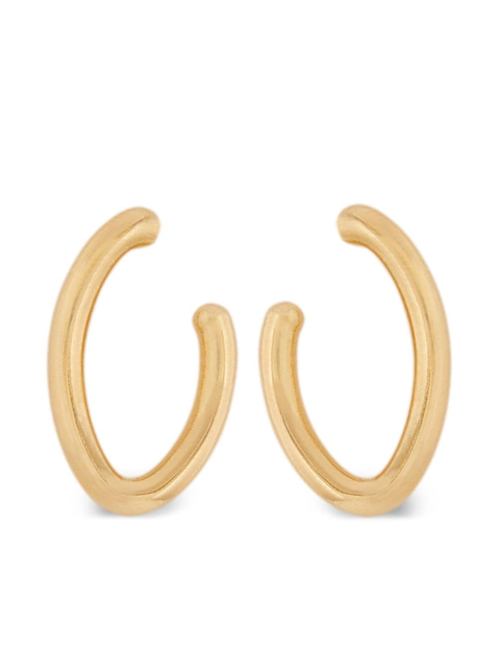 Shop Oscar De La Renta O Hoop Earrings In Gold