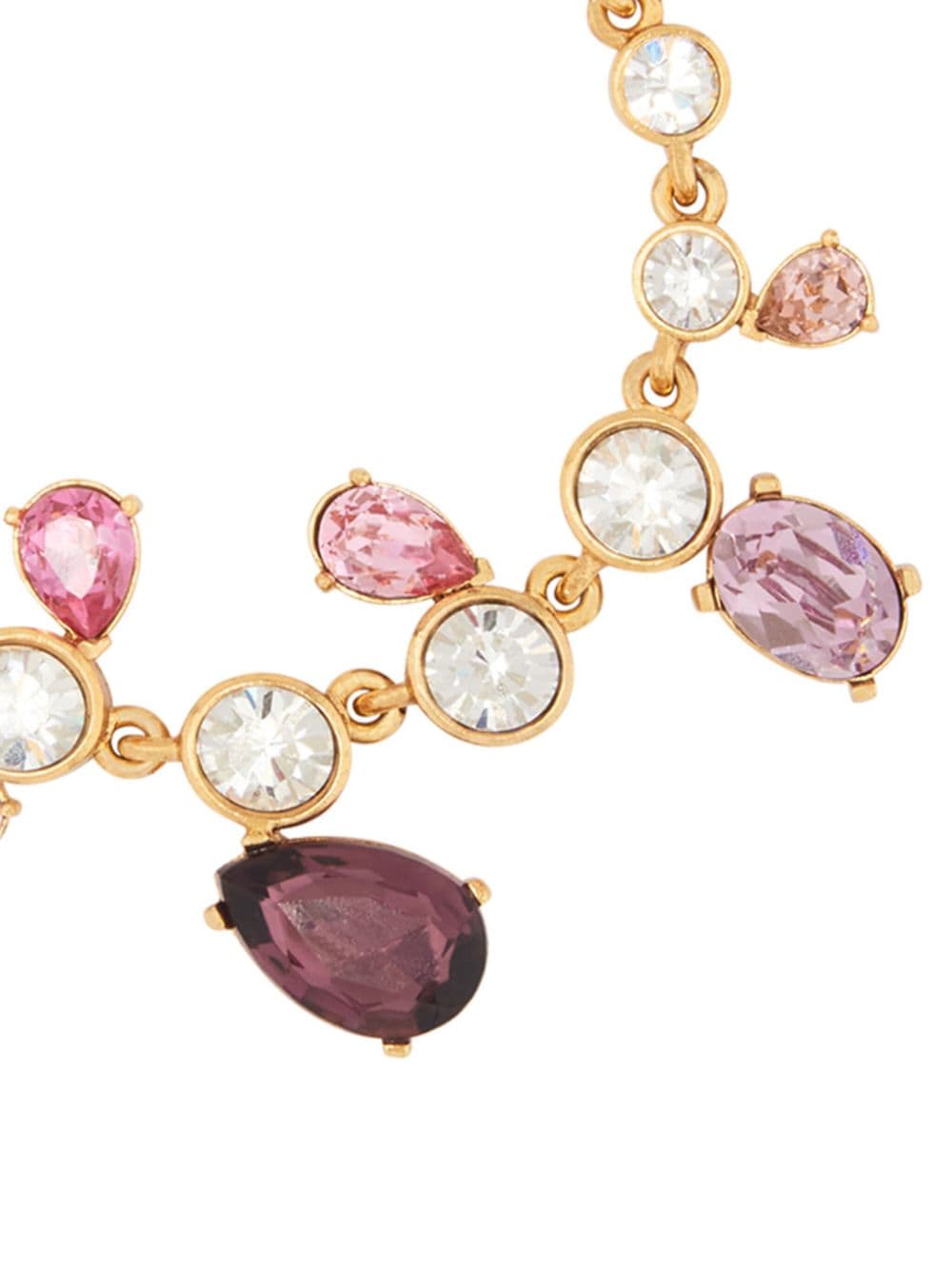 Shop Oscar De La Renta Asymmetrical Crystal-embellished Bracelet In Gold