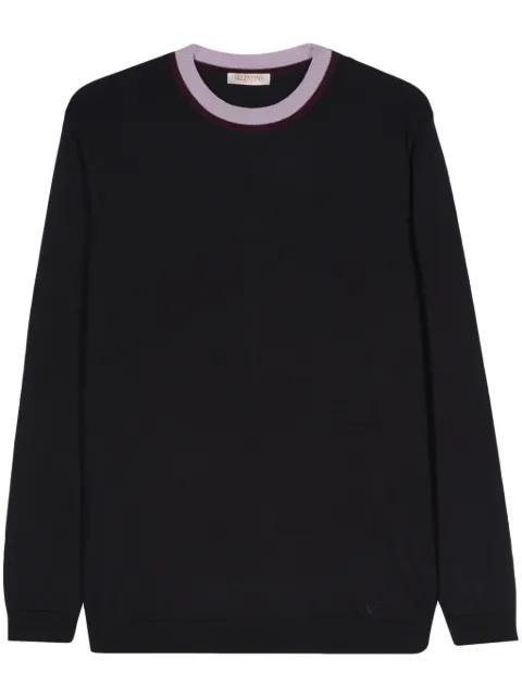 Valentino Garavani VLogo striped-neck jumper