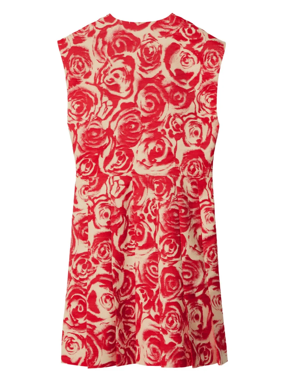 rose-jacquard wrap minidress