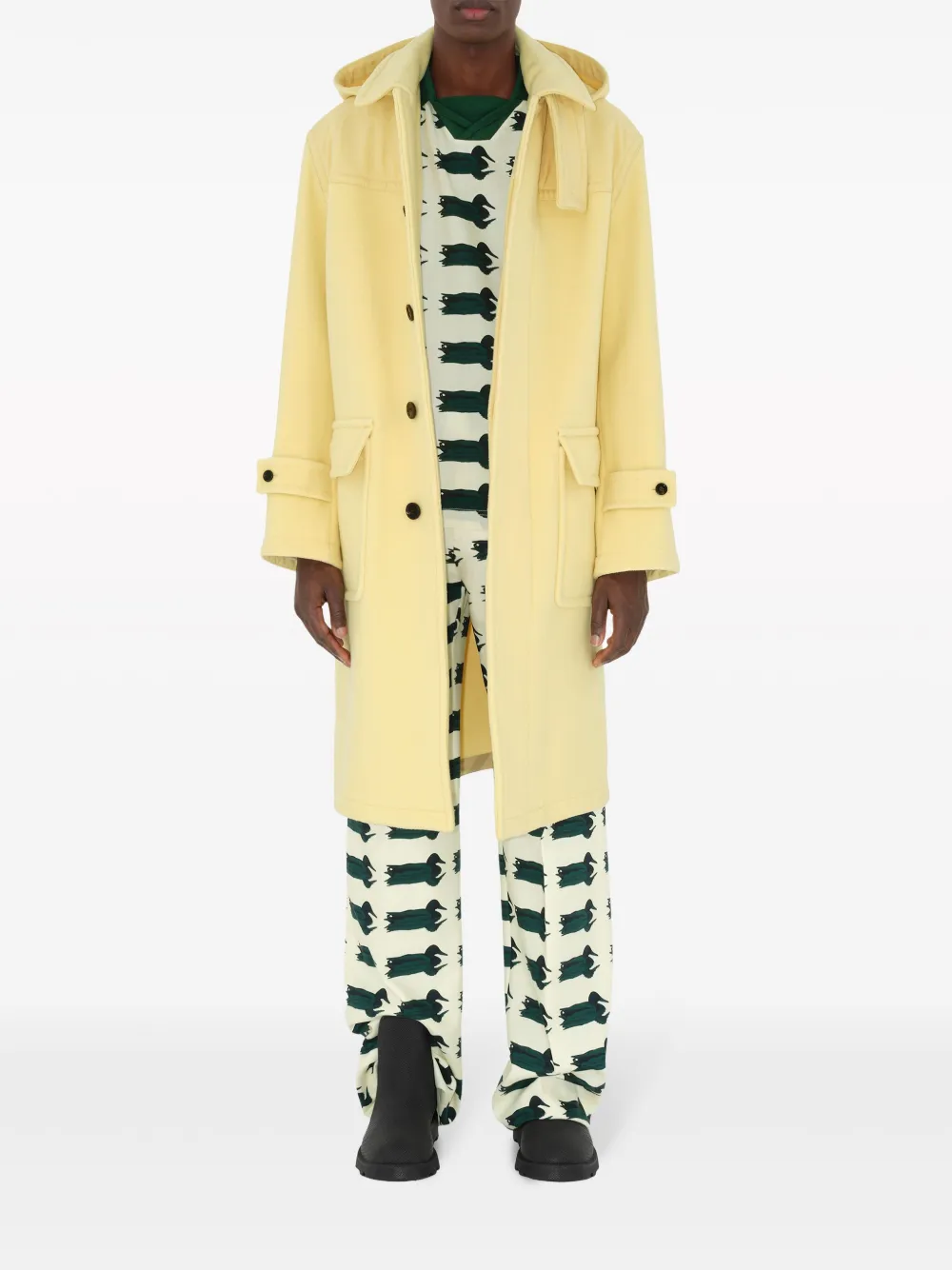 Burberry Jas met capuchon - Geel