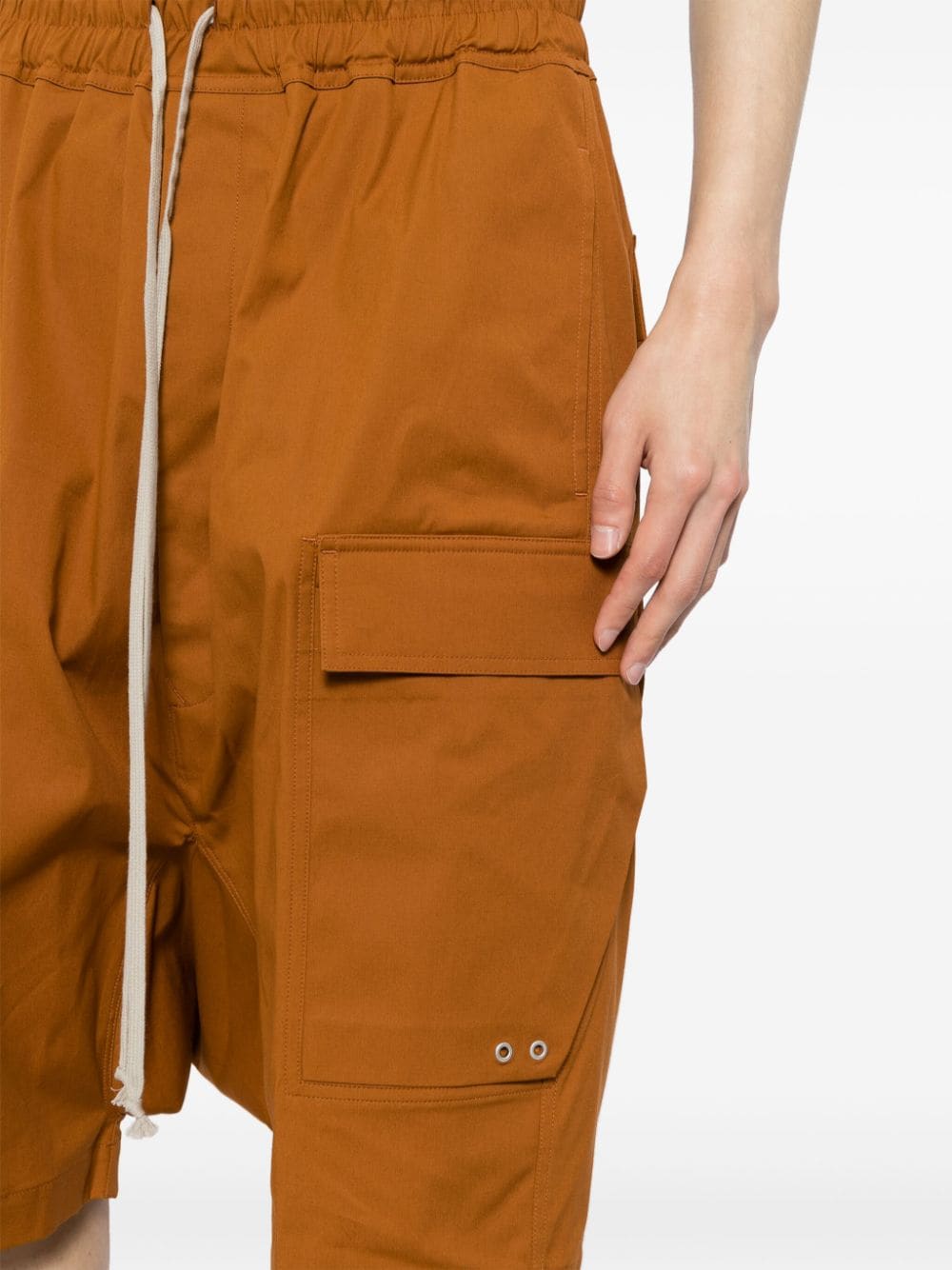 Shop Rick Owens Drawstring Drop-crotch Shorts In Brown