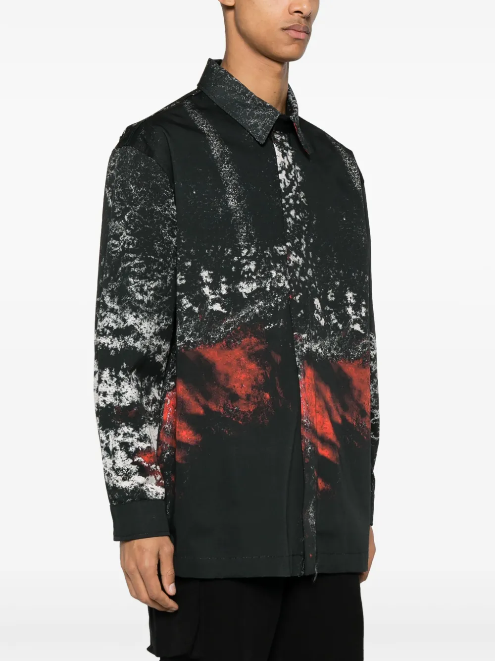44 LABEL GROUP spray-paint Effect Jacket | Black | FARFETCH