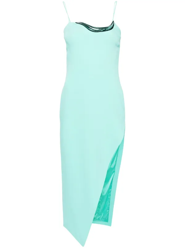 david koma green dress Emerald Isle Green 90s Style Silk Slip Dress main image 0