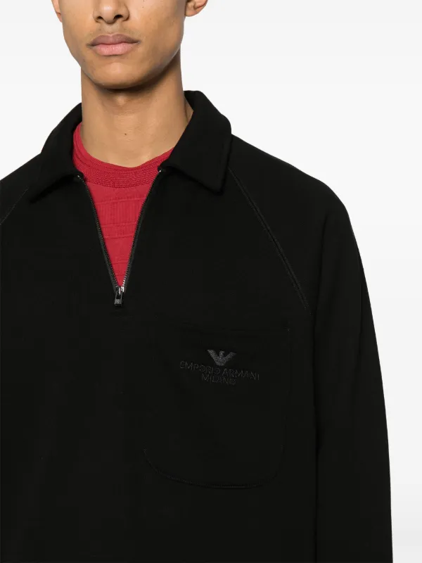 Emporio Armani ロゴ ジップ スウェットシャツ - Farfetch