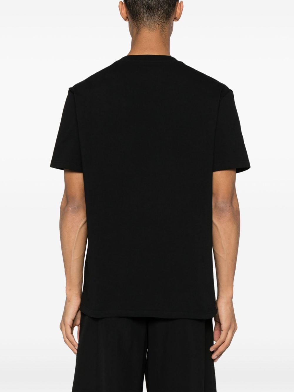 Shop Jil Sander Mushroom-embroidered Cotton T-shirt In Black