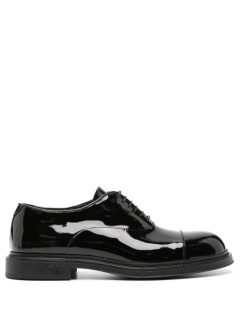 Emporio Armani patent-leather oxford shoes