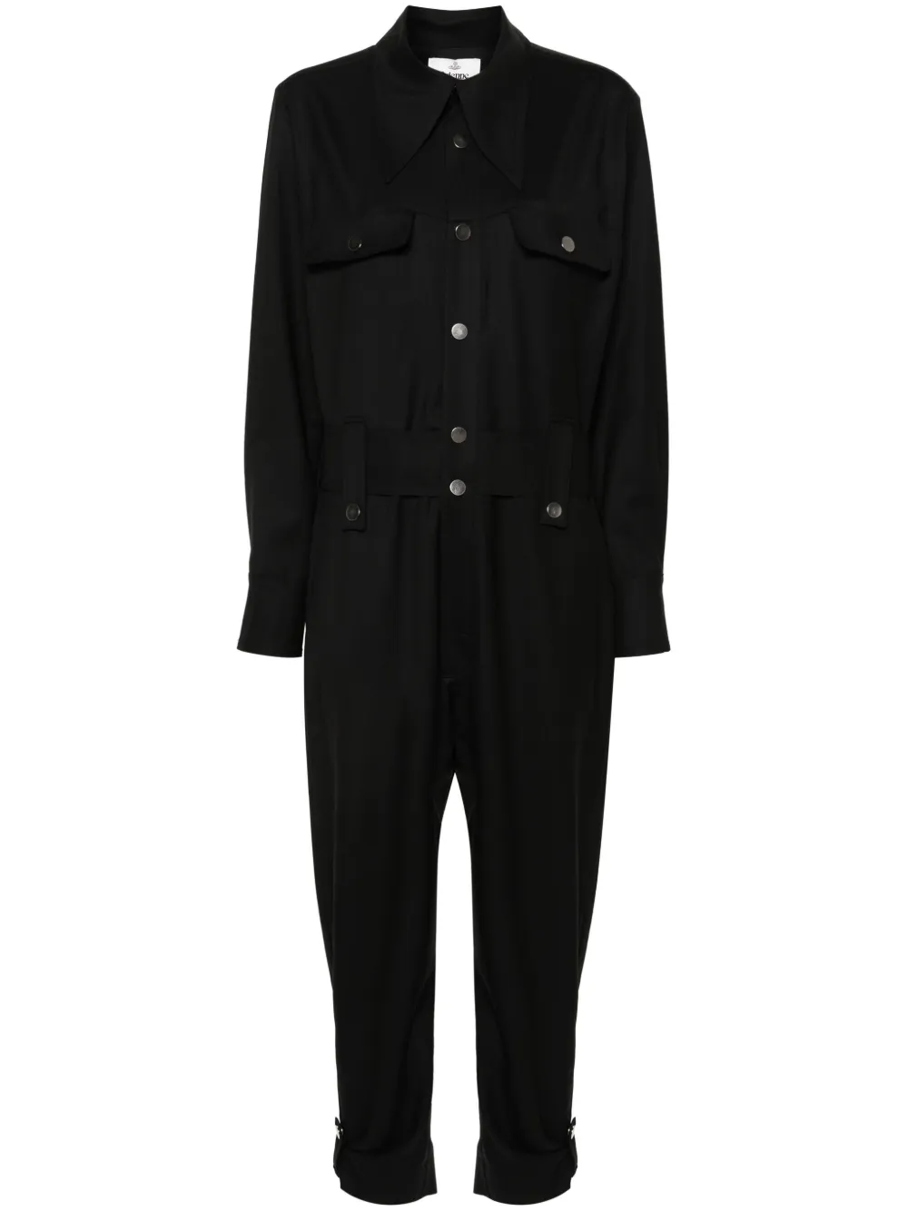 Pre-owned Vivienne Westwood 1990s Virgin-wool Jumpsuit In Black