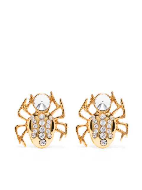 Alessandra Rich aretes con motivo de araña
