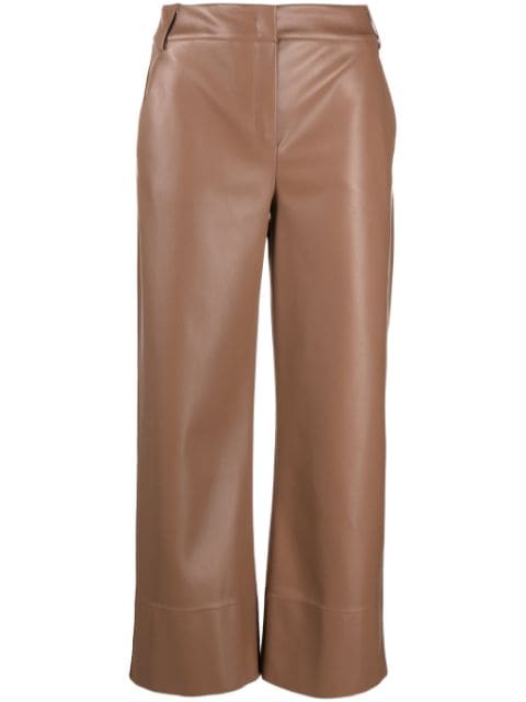 'S Max Mara faux-leather cropped trousers
