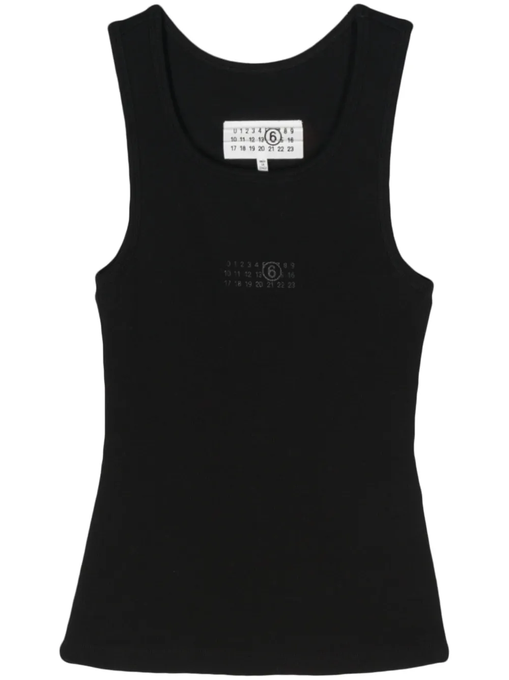 Mm6 Maison Margiela Tank Top In Black
