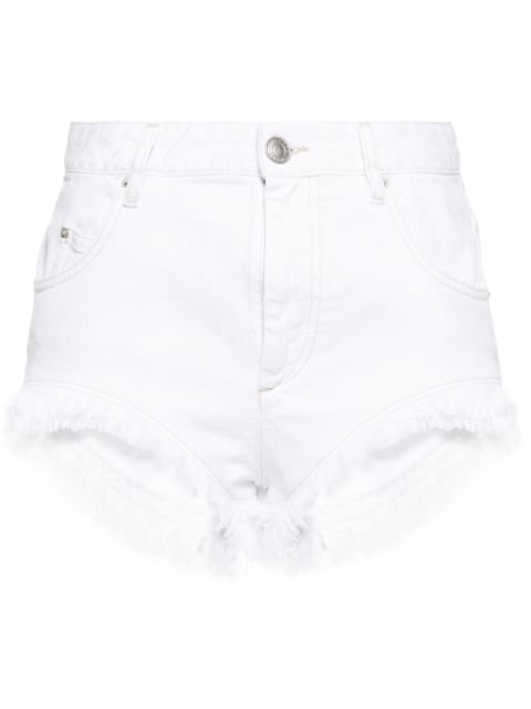 ISABEL MARANT Eneidao frayed denim shorts