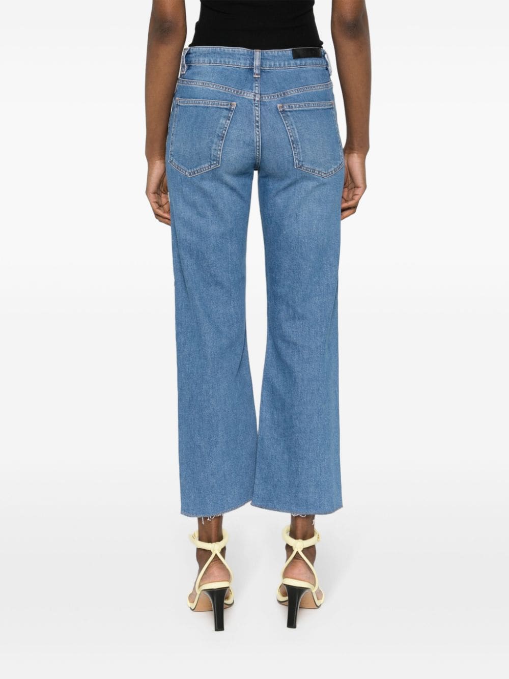 Shop Iro Bruni Mid-rise Cropped Jeans In 蓝色