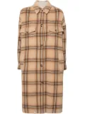 ISABEL MARANT Fontizia checked midi coat - Neutrals