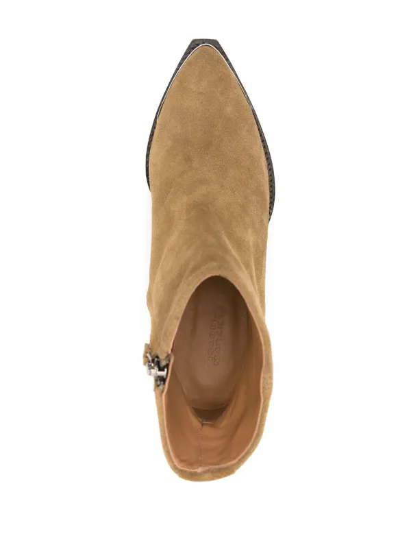 【関税&送料込】Isabel Marant Beige Suede Adnae Ankle Boots ISABEL MARANT Adnae Suede Ankle Boots | Neutrals | FARFETCH