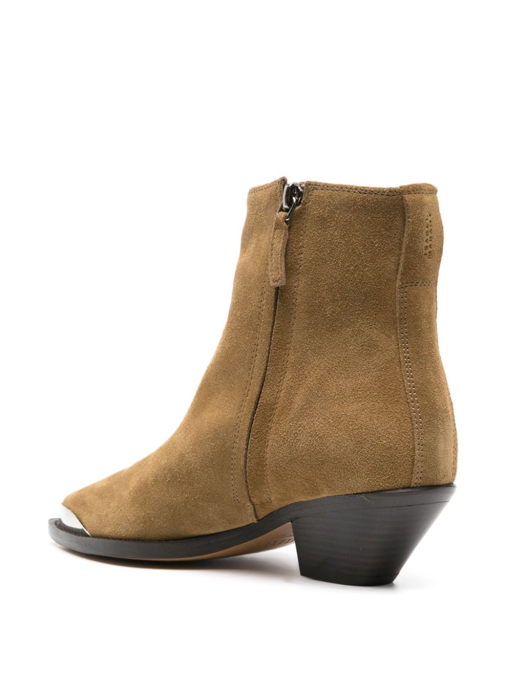 Shop Isabel Marant Adnae Suede Ankle Boots In Neutrals