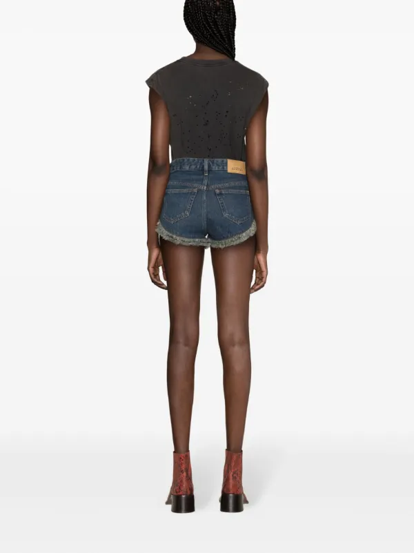 【関税込み】Isabel Marant ブルー Nelda デニムショートパンツ ISABEL MARANT Eneidao Frayed Denim Shorts | Blue | FARFETCH