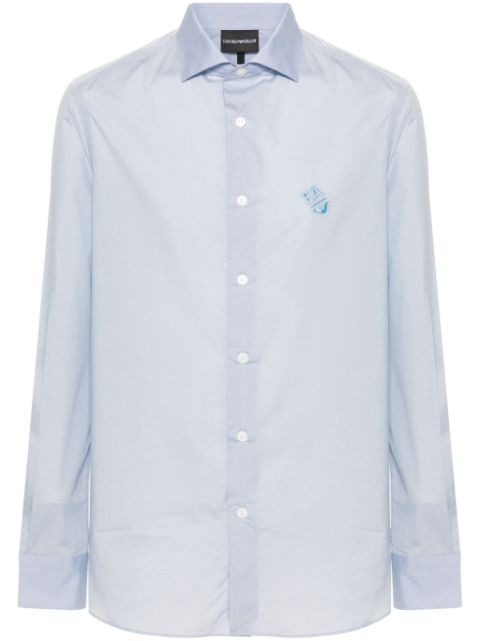 Emporio Armani embroidered-logo cotton shirt