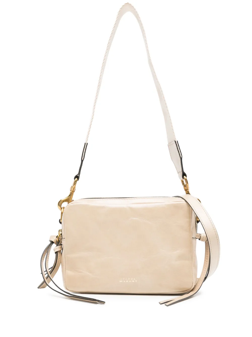 Shop Isabel Marant Wardy Leather Camera Bag In Neutrals