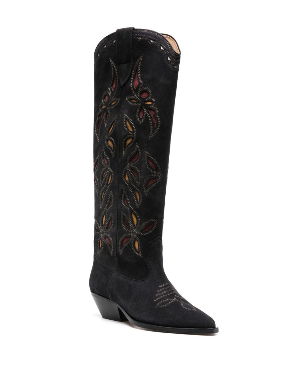 Shop Isabel Marant Denvee 40mm Suede Boots In 黑色