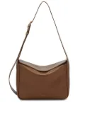 Jil Sander logo-stamp leather crossbody bag - Brown