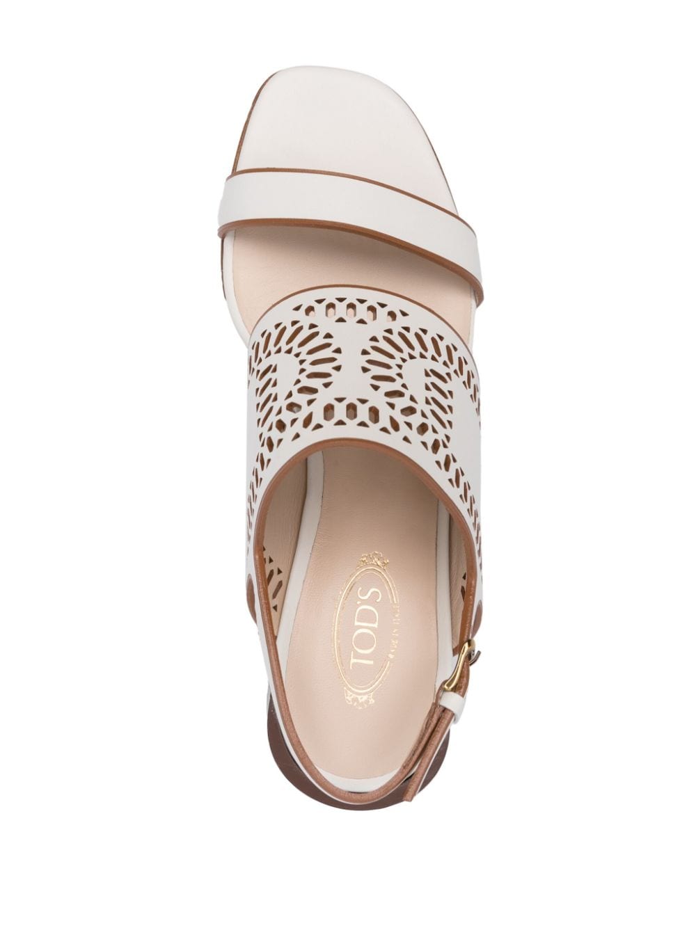 Shop Tod's Catena 65mm Sandals In 中性色