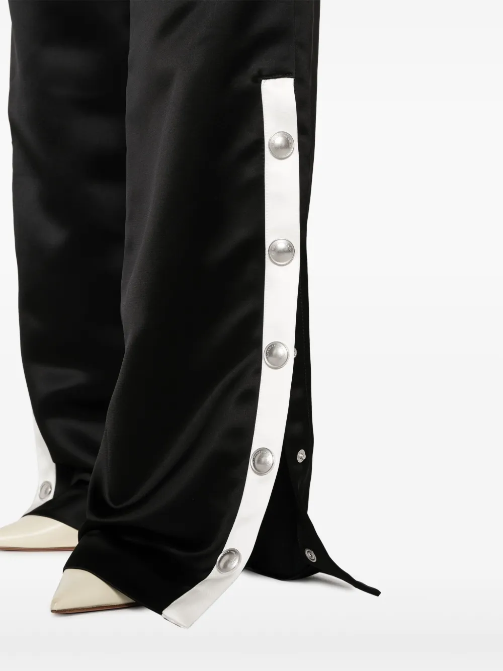 Shop Alessandra Rich Straight-leg Track Pants In Black