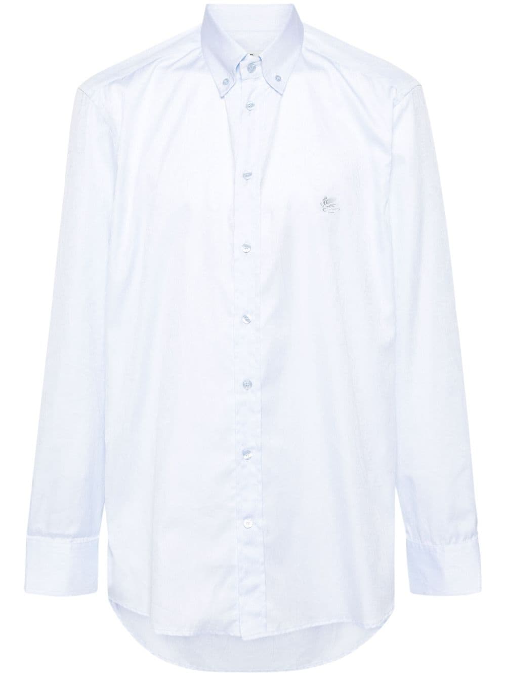 ETRO paisley-jacquard cotton shirt - Blu