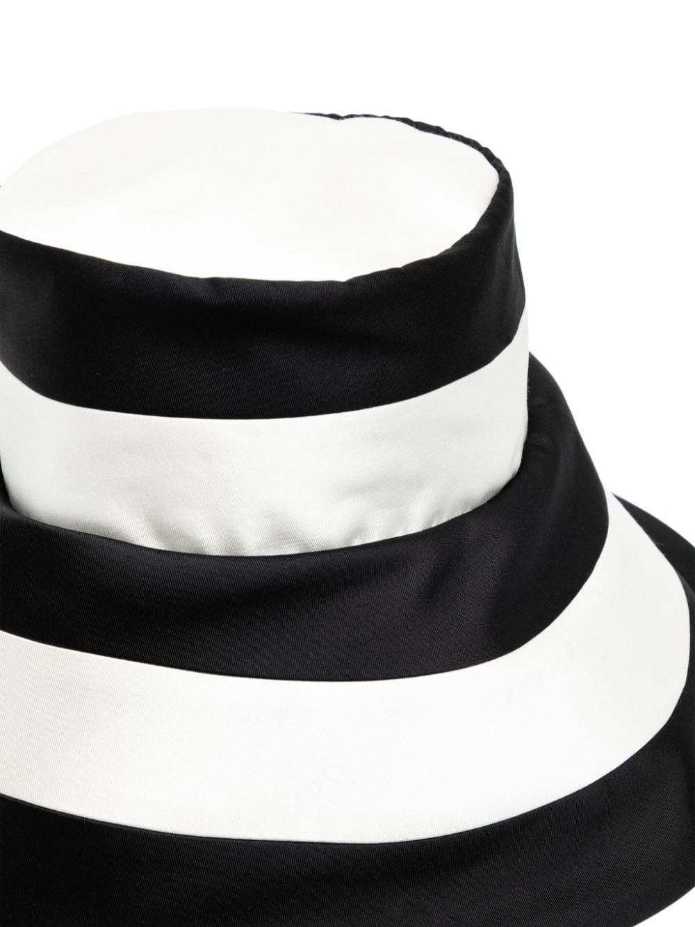 Shop Kimhēkim Striped Wide-brim Hat In Black