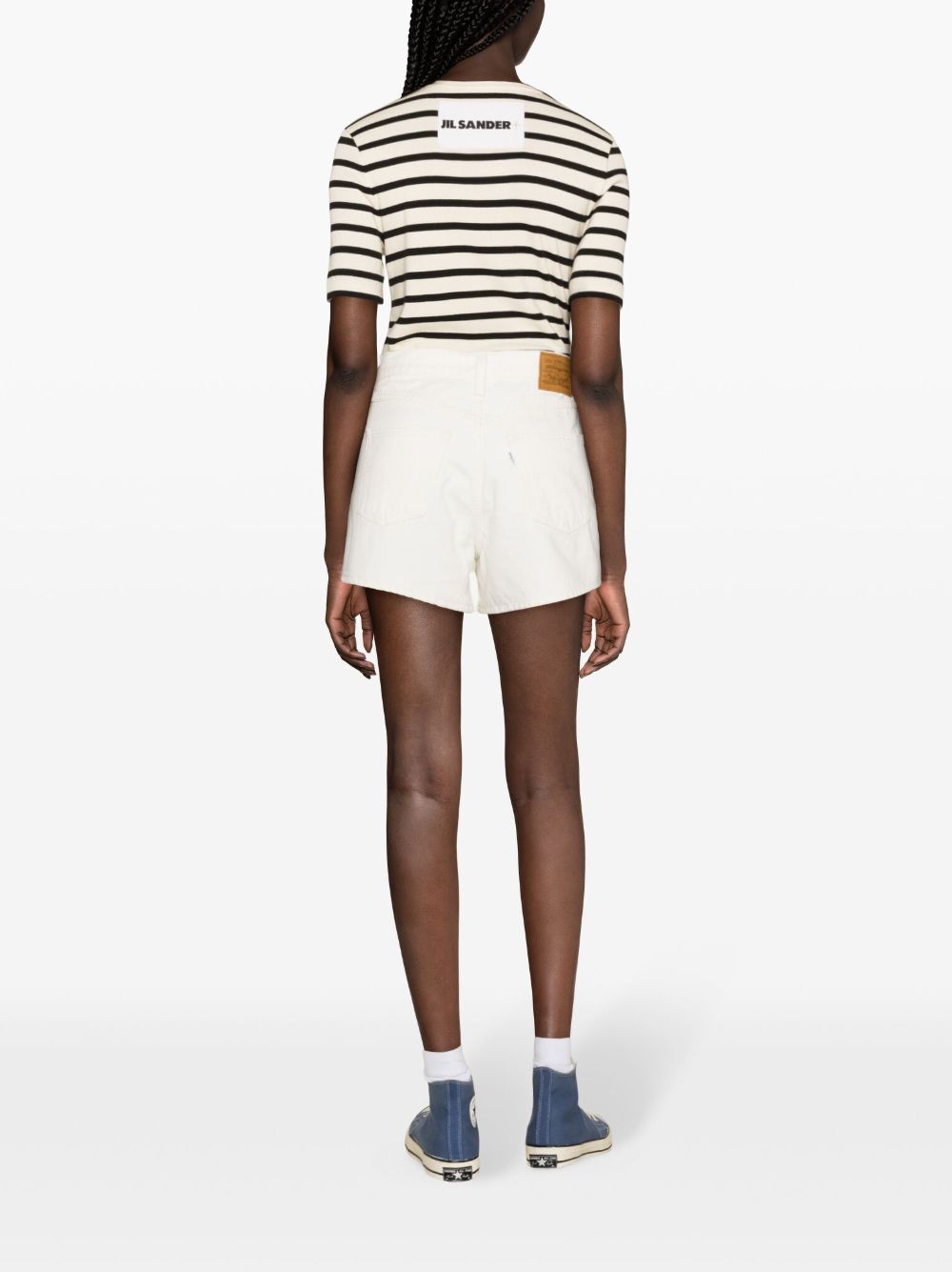 Shop Levi's 80's High-rise Denim Shorts In White