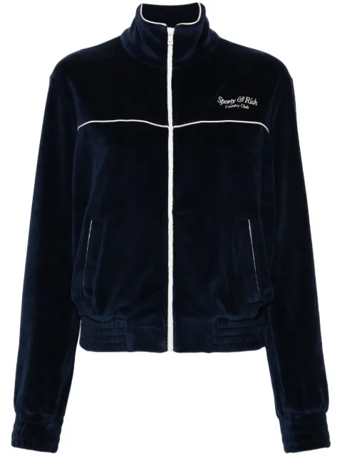 Sporty & Rich velour zip-up jacket