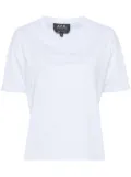 A.P.C. flocked-logo cotton T-shirt - Blue