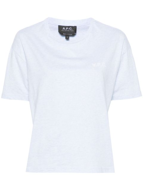 A.P.C. flocked-logo cotton T-shirt Women