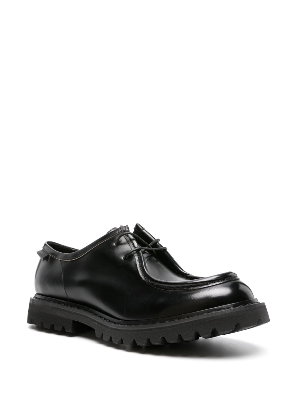 Shop Premiata Leather Derby Shoes In Black